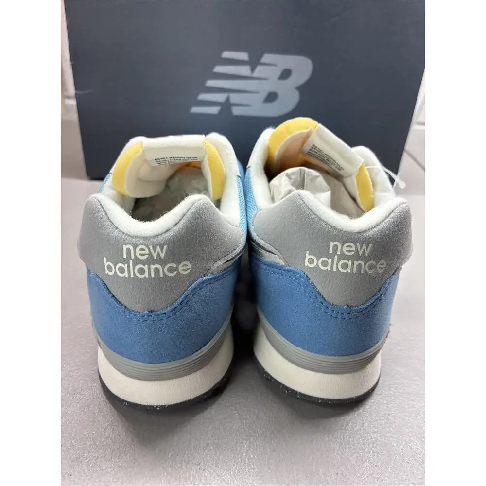New Balance 574 GC574RCA Youth Size 4.5 Wide Blue Suede White Sneakers Shoes